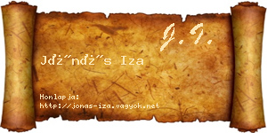 Jónás Iza névjegykártya
