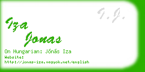 iza jonas business card