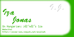 iza jonas business card